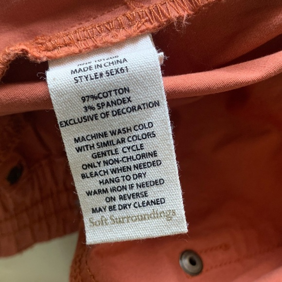 Soft Surroundings Cargo Pants Women Size 1X Everything Under The Sun Embroidered - Picture 11 of 11